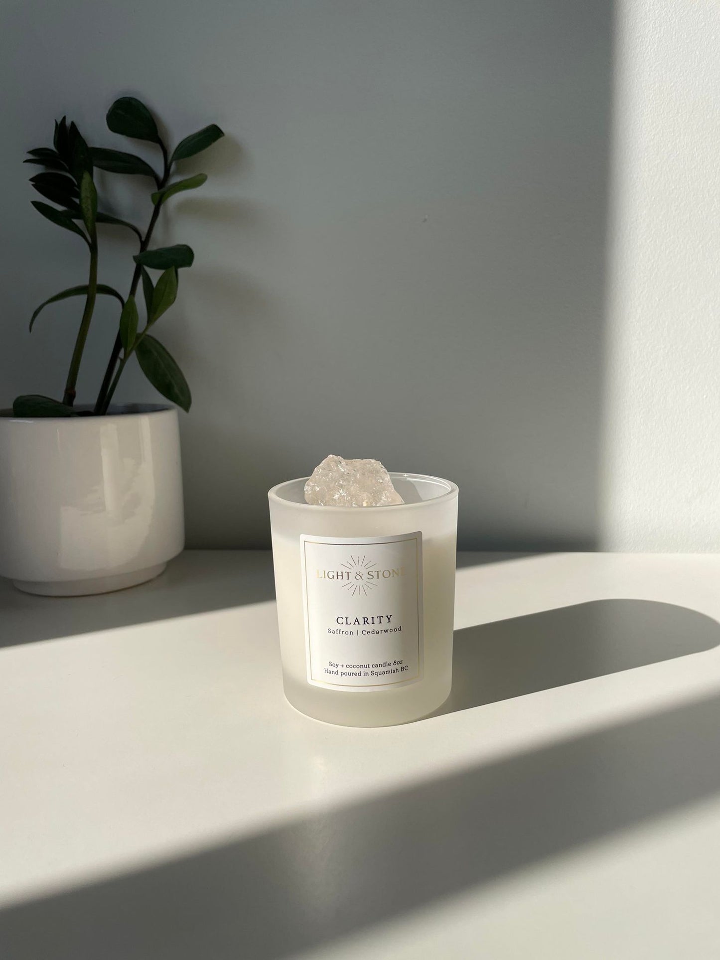 CLARITY - Saffron and Cedarwood + Clear Quartz