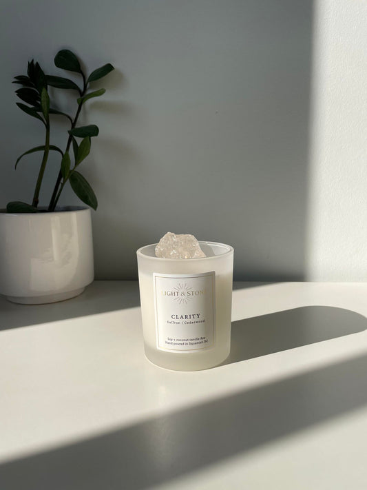 CLARITY - Saffron and Cedarwood + Clear Quartz