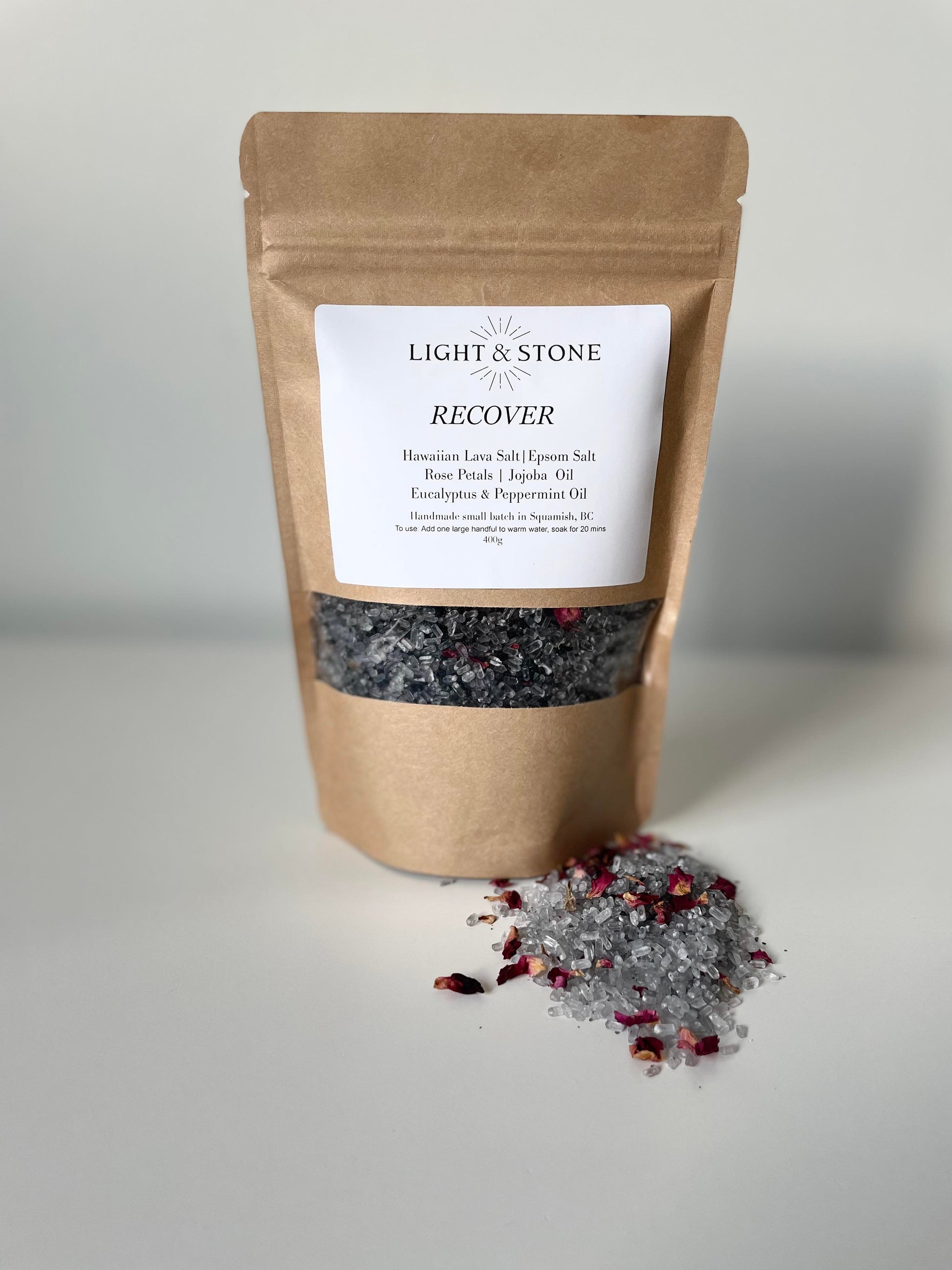 bath soak epsom salt dried rose lava salt eucalyptus